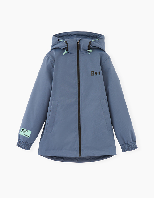 Серо-синяя куртка-парка для мальчика