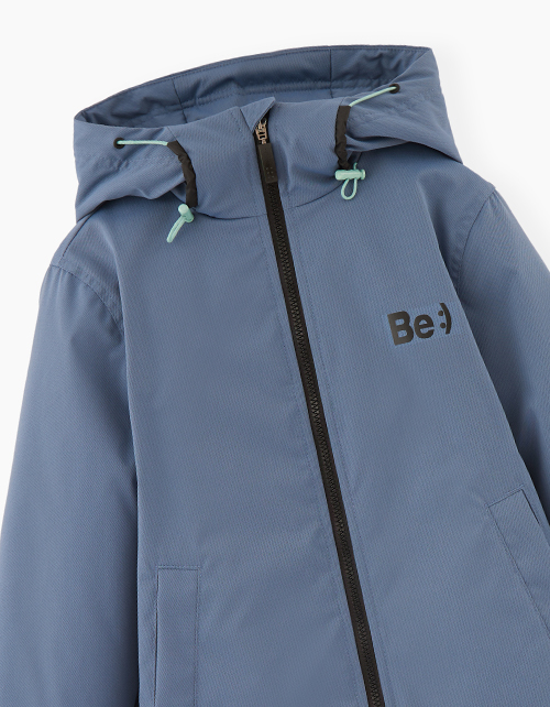 Серо-синяя куртка-парка для мальчика