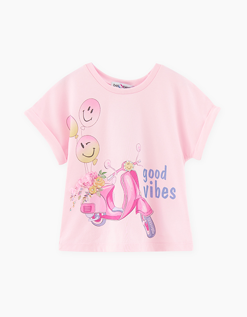 Светло-розовая футболка для девочки