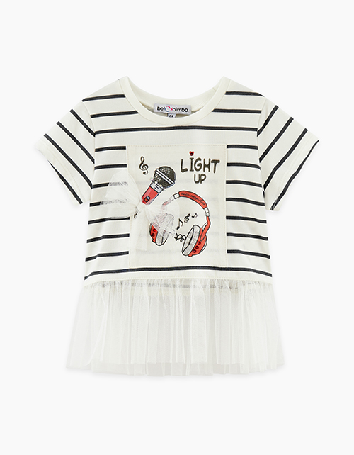 Туника в черно-белую полоску