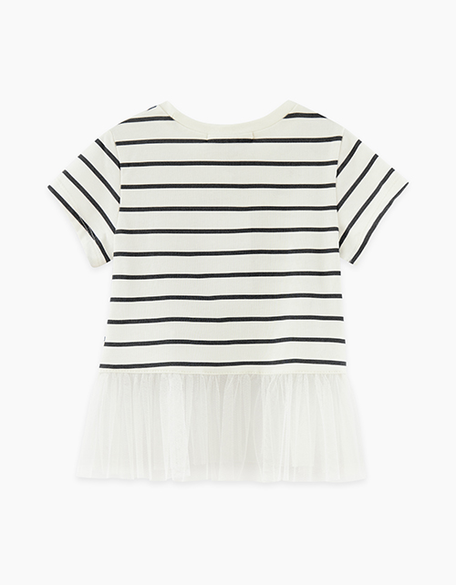 Туника в черно-белую полоску