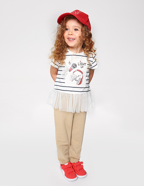 Туника в черно-белую полоску