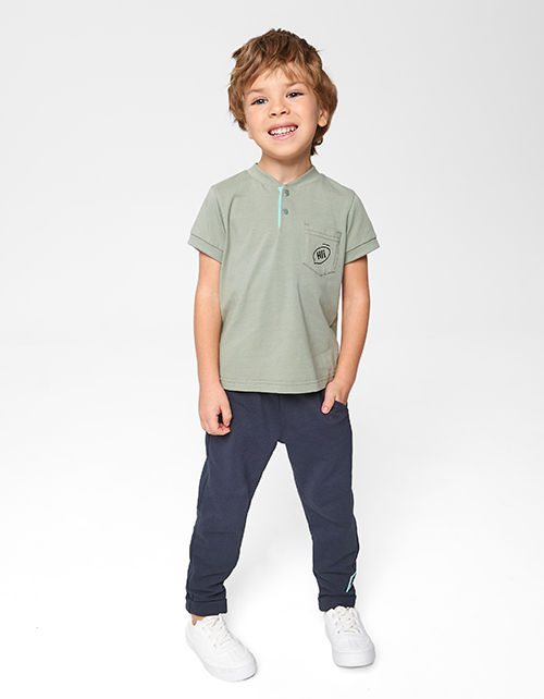 Футболка-поло цвета светлая олива