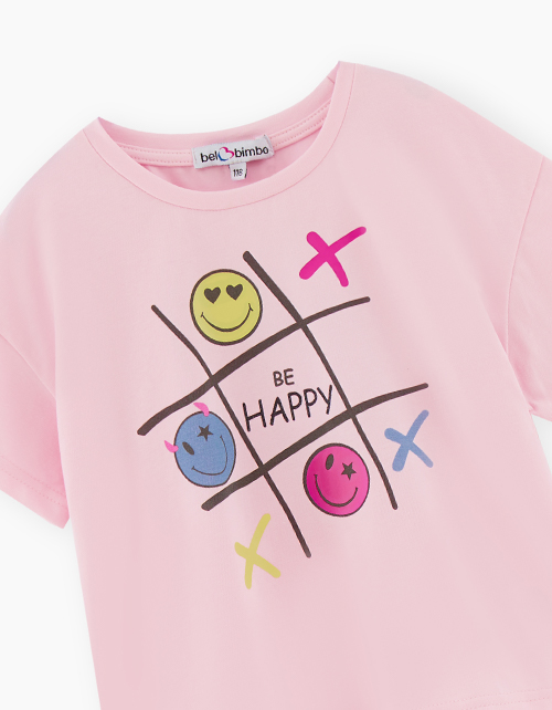 Светло-розовая футболка для девочки