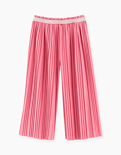 Темно-розовые брюки-кюлоты