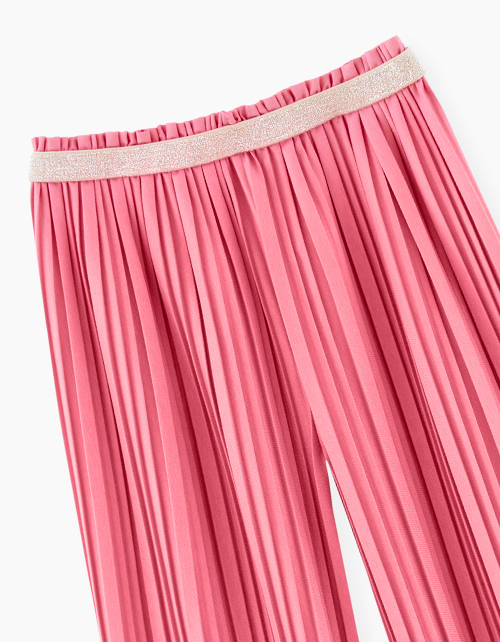 Темно-розовые брюки-кюлоты