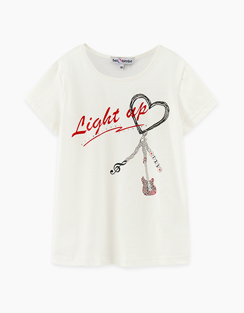 Молочная футболка для девочки