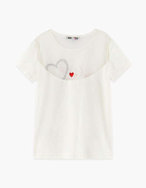 Молочная футболка для девочки