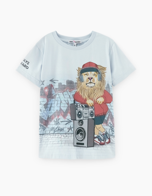 Светло-серая футболка для мальчика