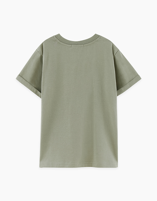 Футболка цвета сетлая-олива для мальчика