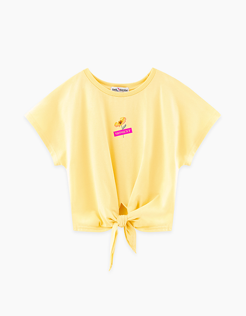 Светло-желтая футболка для девочки