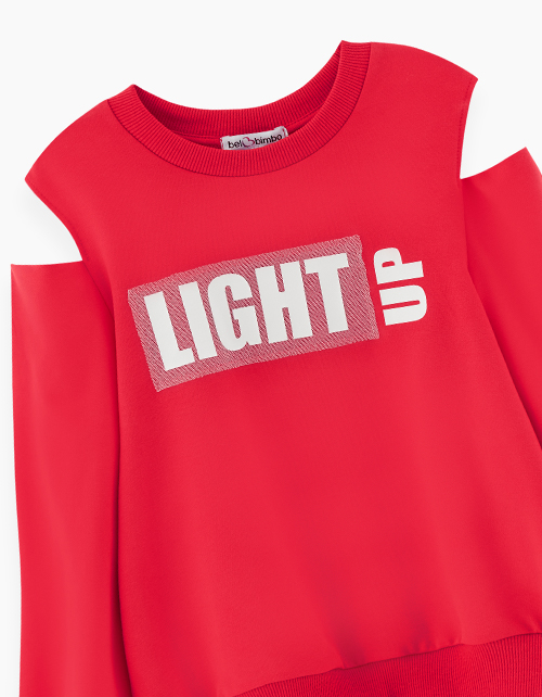 Красный свитшот для девочки