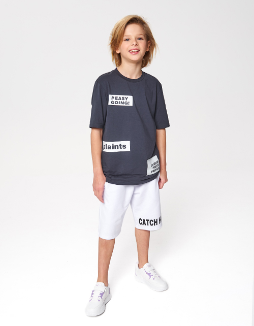 Графитовая футболка для мальчика