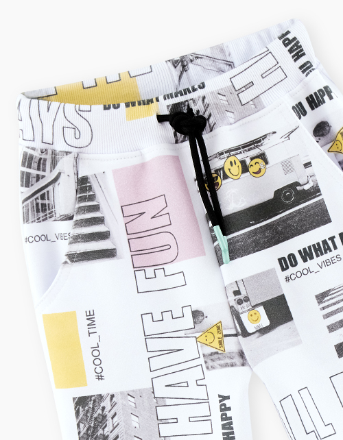 Летние шорты с набивным рисунком для мальчика