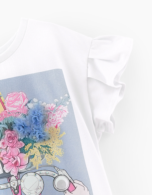 Белая футболка для девочки