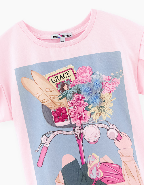 Светло-розовая футболка для девочки