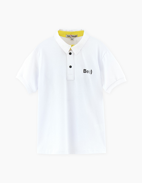 Белая рубашка-поло для мальчика