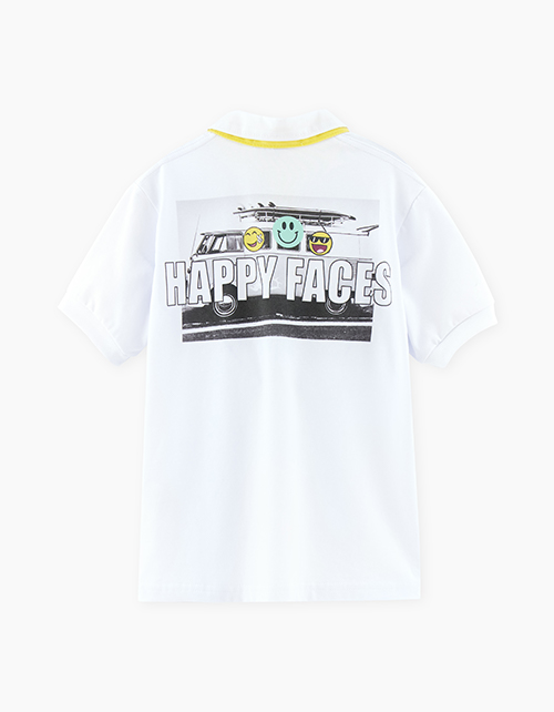 Белая рубашка-поло для мальчика