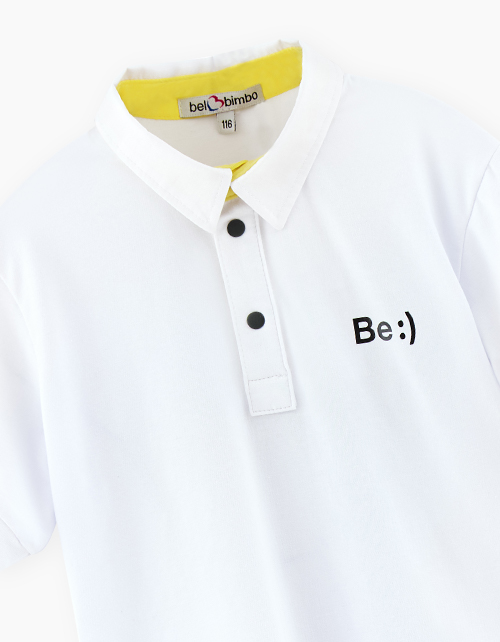 Белая рубашка-поло для мальчика