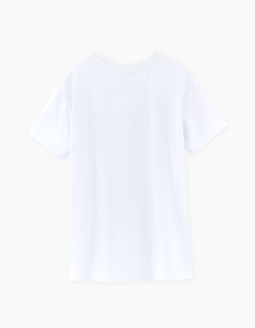 Белая летняя футболка с принтом для мальчика