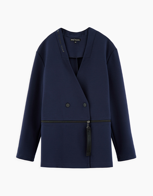 Темно-синий пиджак-трансформер для девочки