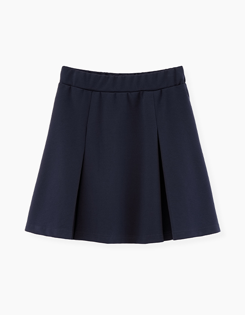 Темно-синяя школьная юбка