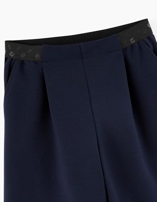 Темно-синие школьные шорты-бермуды для девочки