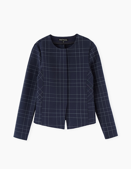 Клетчатый школьный жакет для девочки