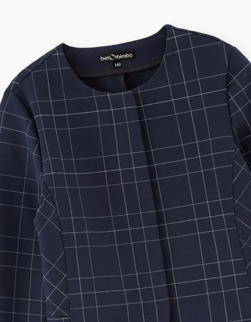 Клетчатый школьный жакет для девочки