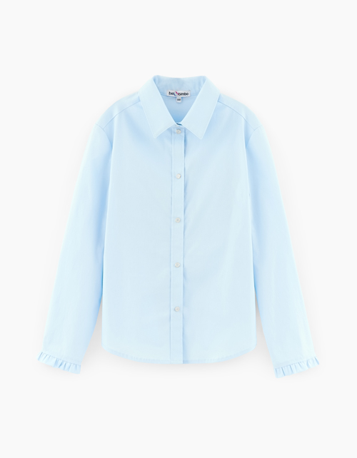 Голубая школьная блузка