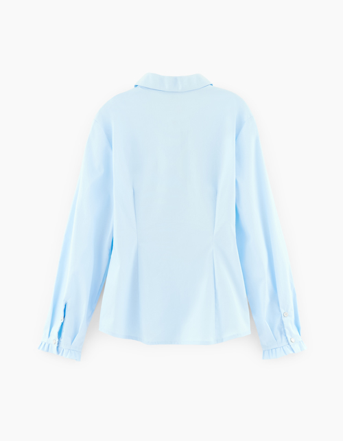 Голубая школьная блузка