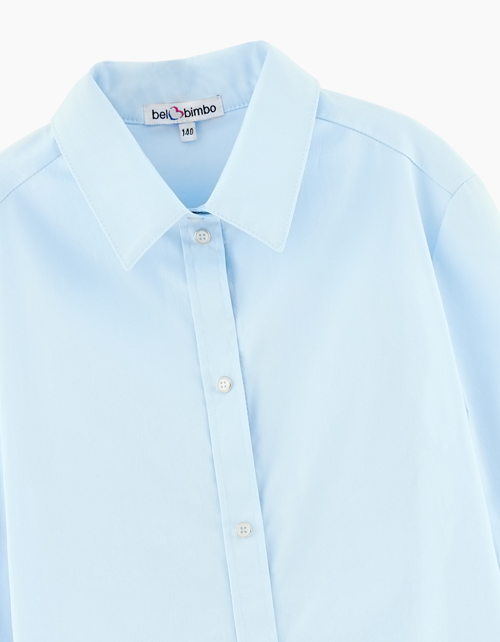 Голубая школьная блузка