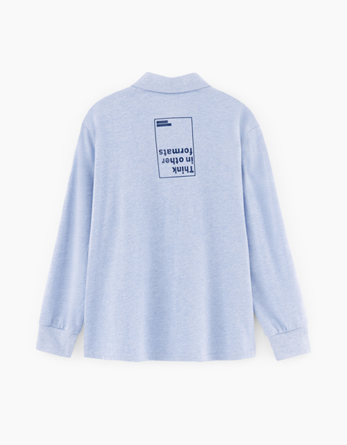 Голубая рубашка с принтом для мальчика Голубая рубашка с принтом для мальчика