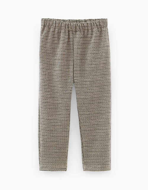 Прямые брюки в клетку для девочки