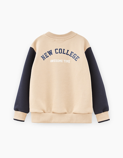 Бежевый жакет-бомбер для мальчика