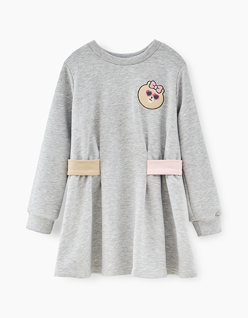 Платье цвета серый меланж