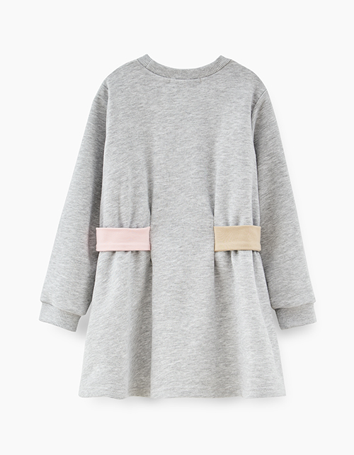 Платье цвета серый меланж