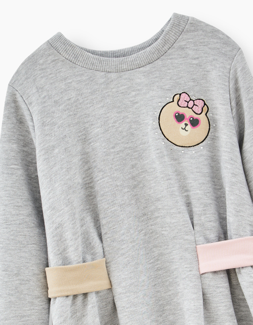 Платье цвета серый меланж