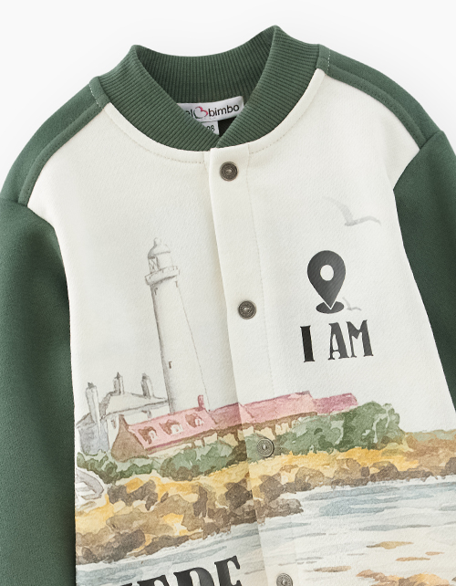 Жакет-рубашка цвета хаки для мальчика