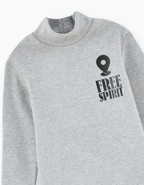 Гольф цвета серый меланж для мальчика