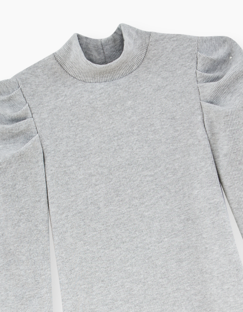 Купить гольф цвета серый меланж для девочки