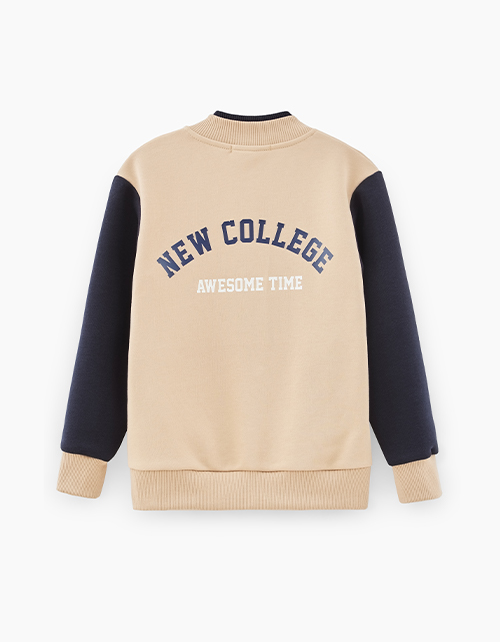 Бежевый жакет-бомбер для мальчика