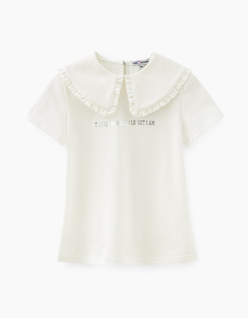 Молочная футболка для девочки