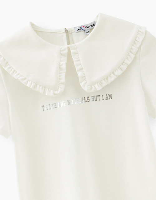 Молочная футболка для девочки