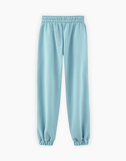 Серо-голубые брюки-джоггеры для девочки Купить серо-голубые брюки-джоггеры для девочки