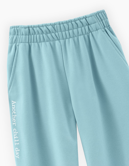 Серо-голубые брюки-джоггеры для девочки Купить серо-голубые брюки-джоггеры для девочки