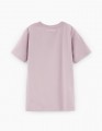 Темно-розовая футболка с принтом для мальчика