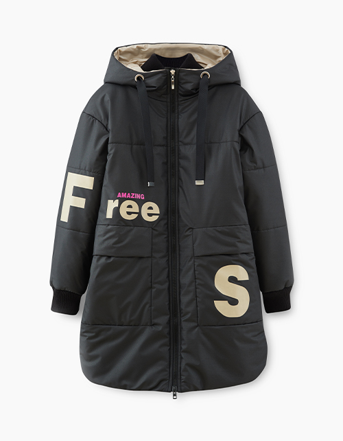 Черная осенняя куртка для девочки