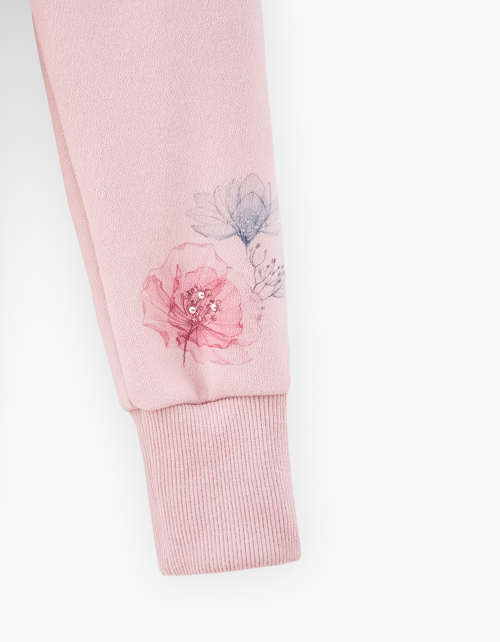 Темно-розовые брюки-джоггеры для девочки Темно-розовые брюки-джоггеры для девочки