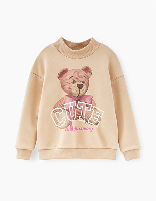 Бежевый свитшот для девочки